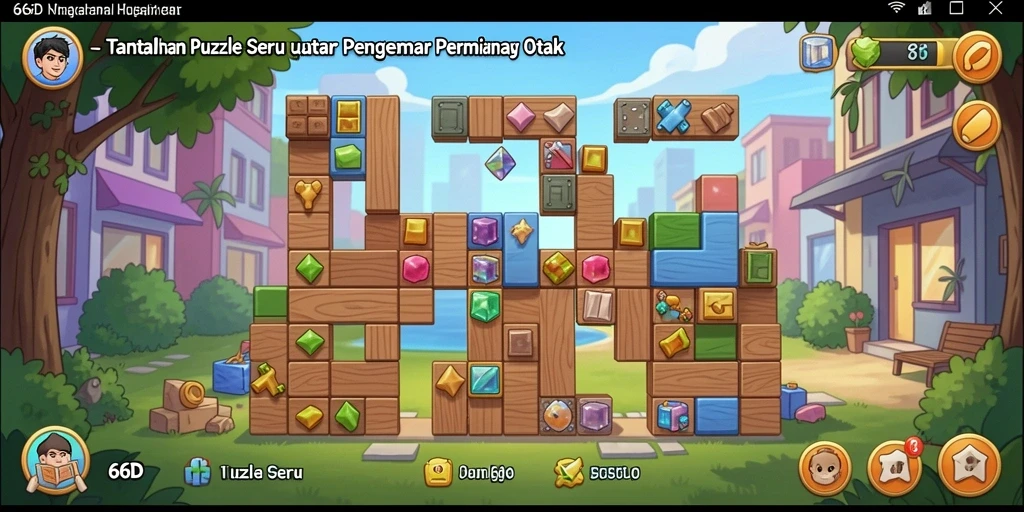 Gameplay seru dalam menyelesaikan puzzle di 66D.