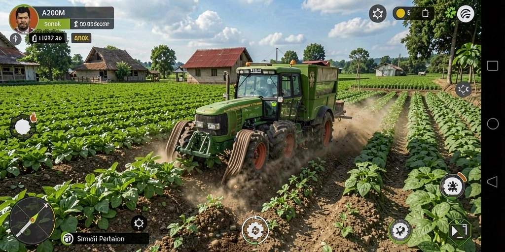 Tampilan gameplay A200M yang menakjubkan di dunia pertanian.