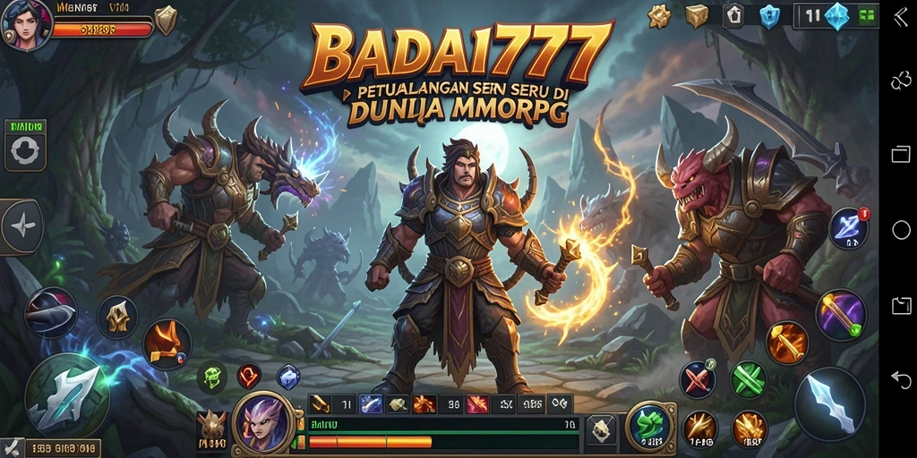 Screenshot utama BADAI777 menampilkan aksi pertarungan yang mendebarkan.