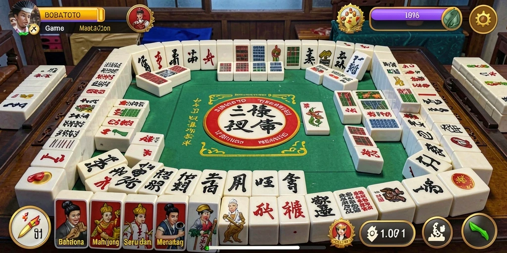 Screenshot gameplay BOBATOTO menampilkan tantangan Mahjong yang seru.