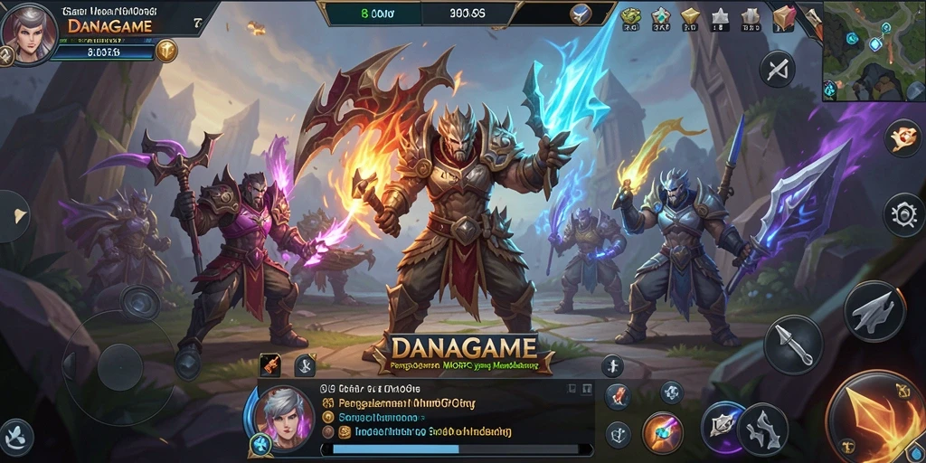 Screenshot utama menampilkan gameplay seru dari DANAGAME.