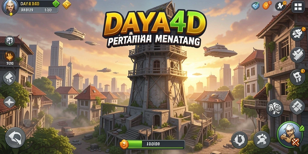 Tampilan gameplay menara pertahanan yang seru di DAYA4D.
