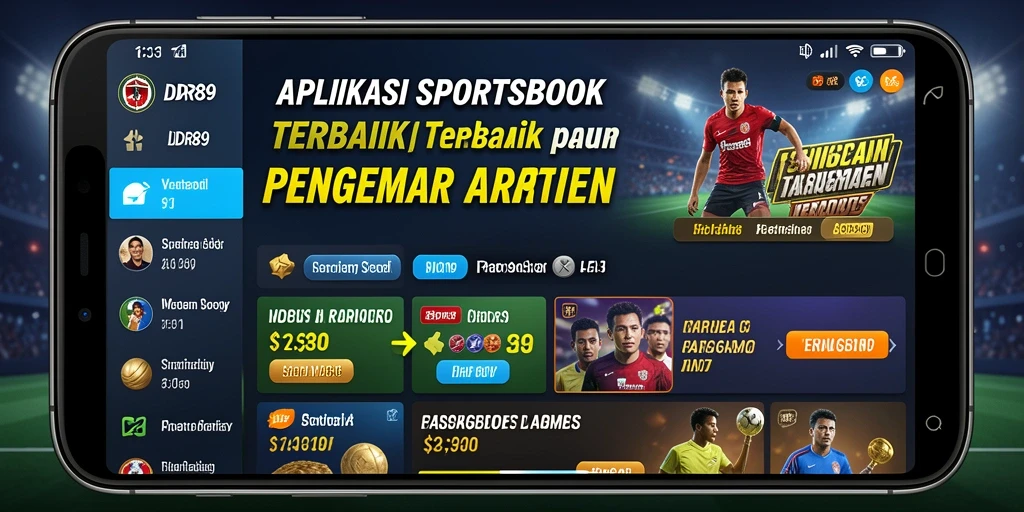 Tampilan antarmuka aplikasi IDR89 saat taruhan olahraga.