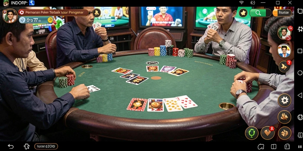 Tampilan gameplay poker yang menarik di INDORP.