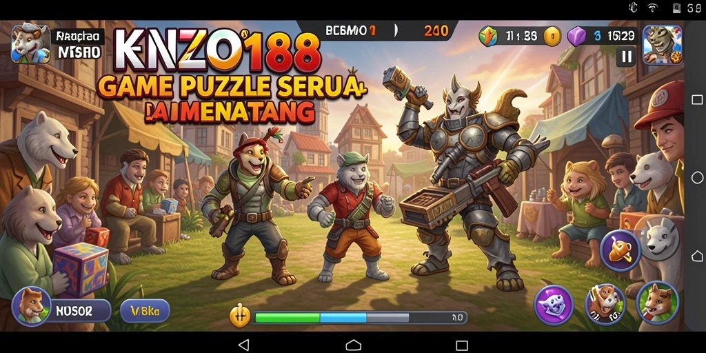 Tangkapan layar game KENZO188 menampilkan gameplay Puzzle yang seru.
