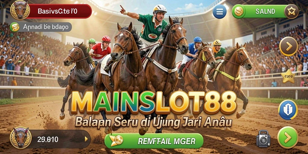 Tangkapan layar menunjukkan aksi balapan mendebarkan di MAINSLOT88.