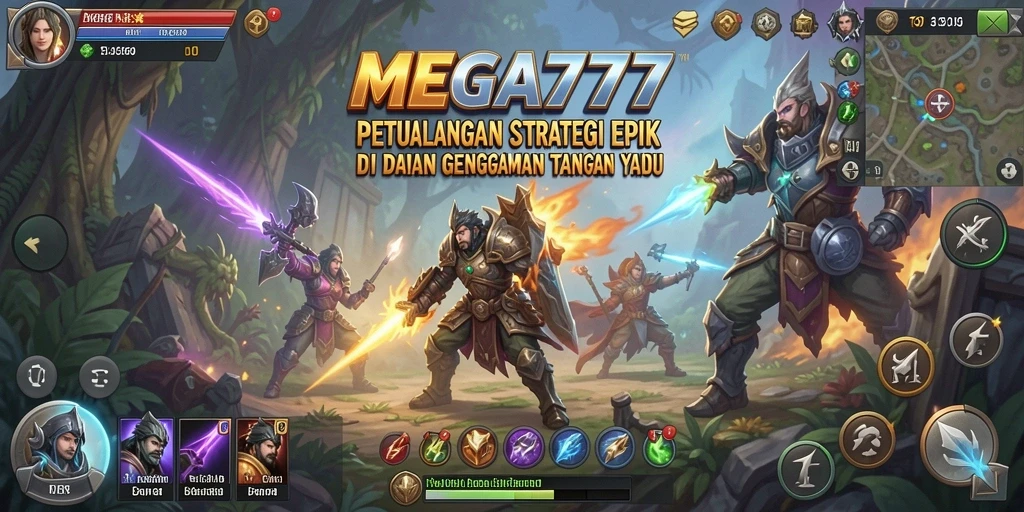 Tampilan gameplay strategis yang menegangkan di MEGA777.