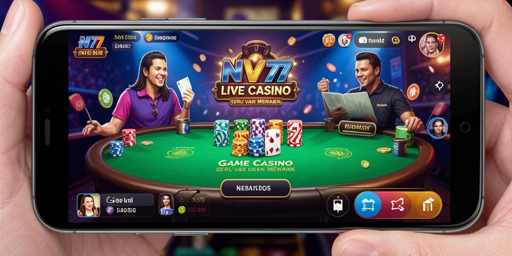 Gameplay seru NV77 dengan dealer langsung di Live Casino.