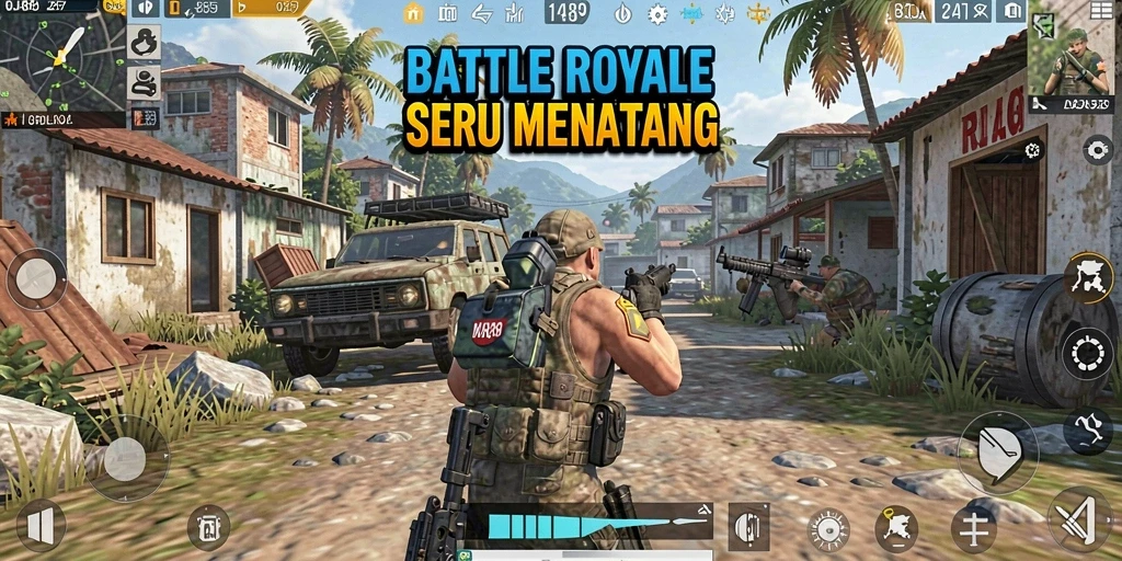 Tangkapan layar gameplay mendebarkan di OJA89 dengan pertempuran intens.