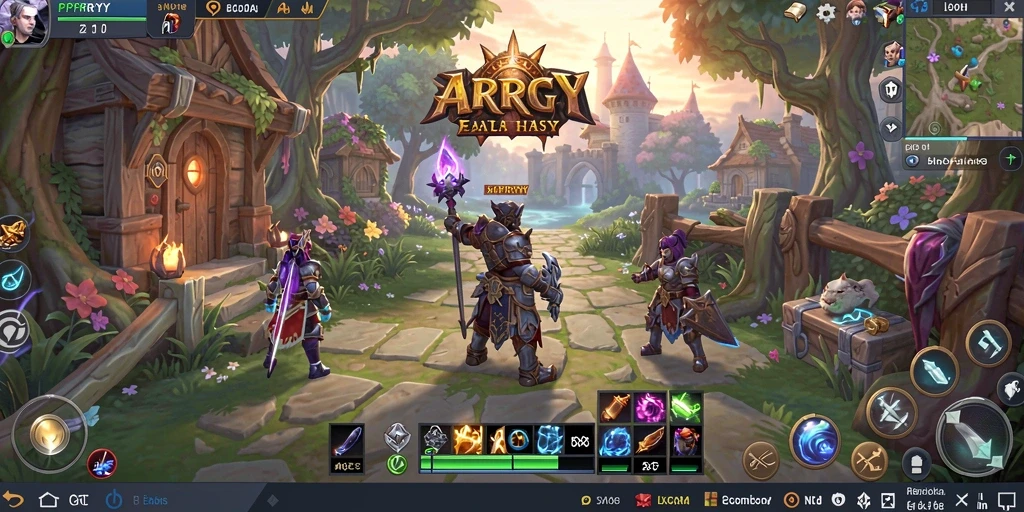 Screenshot gameplay PPRRYY menampilkan pertarungan epik dan petualangan fantastis.