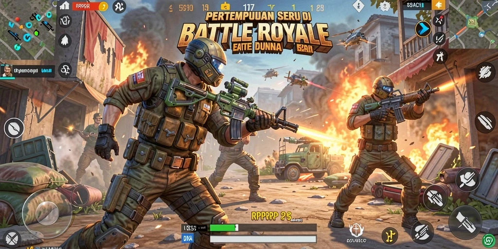 Gameplay seru RPRPRP dalam pertarungan Battle Royale.