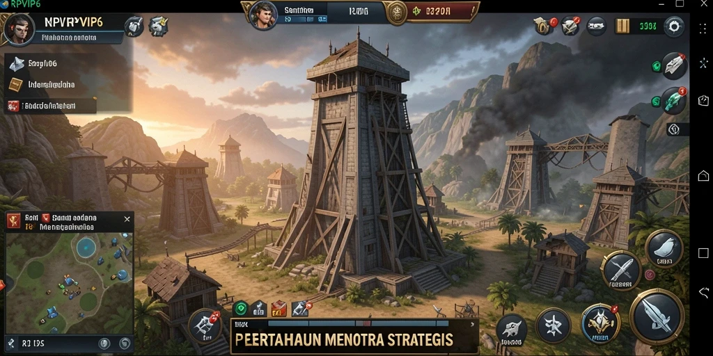 Tampilan gameplay RPVIP6 yang menegangkan di arena pertahanan.