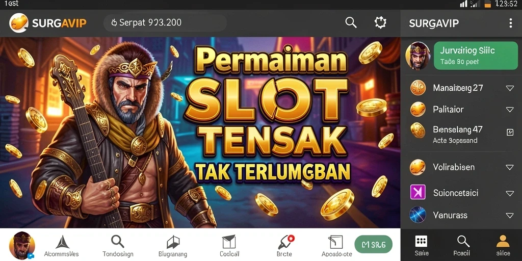 Tampilan gameplay slot SURGAVIP yang menarik dan menegangkan.
