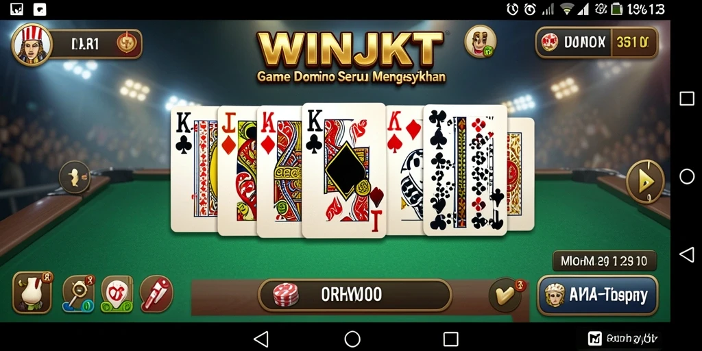 Screenshot gameplay WINJKT yang menampilkan keseruan bermain Domino.
